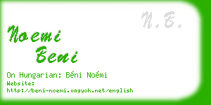 noemi beni business card